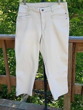 Riders ankle crop light tan jeans capris sz 14